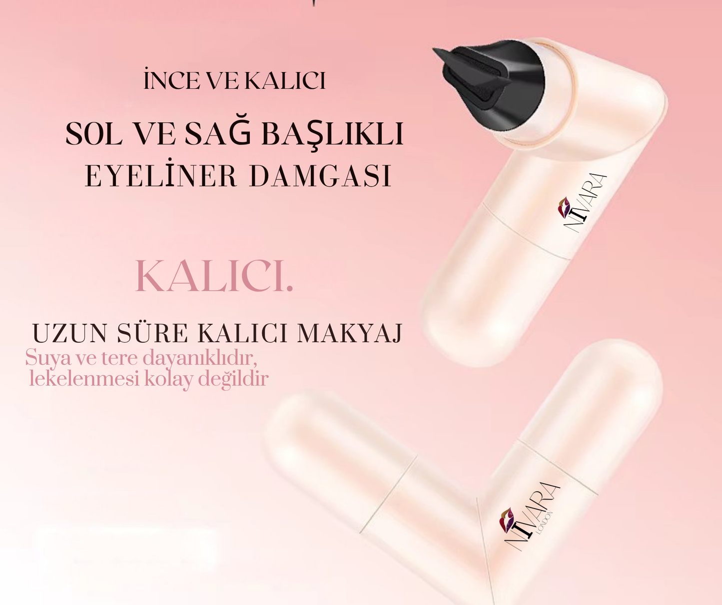 Çift Başlı Özel Markalı Eyeliner Kanat Damga Kalemi