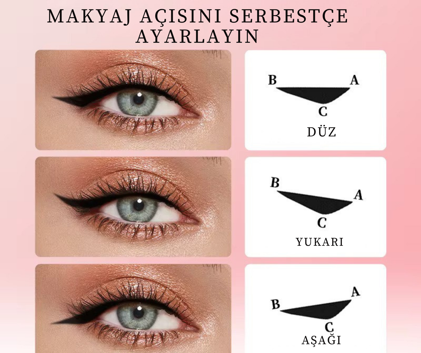 Çift Başlı Özel Markalı Eyeliner Kanat Damga Kalemi