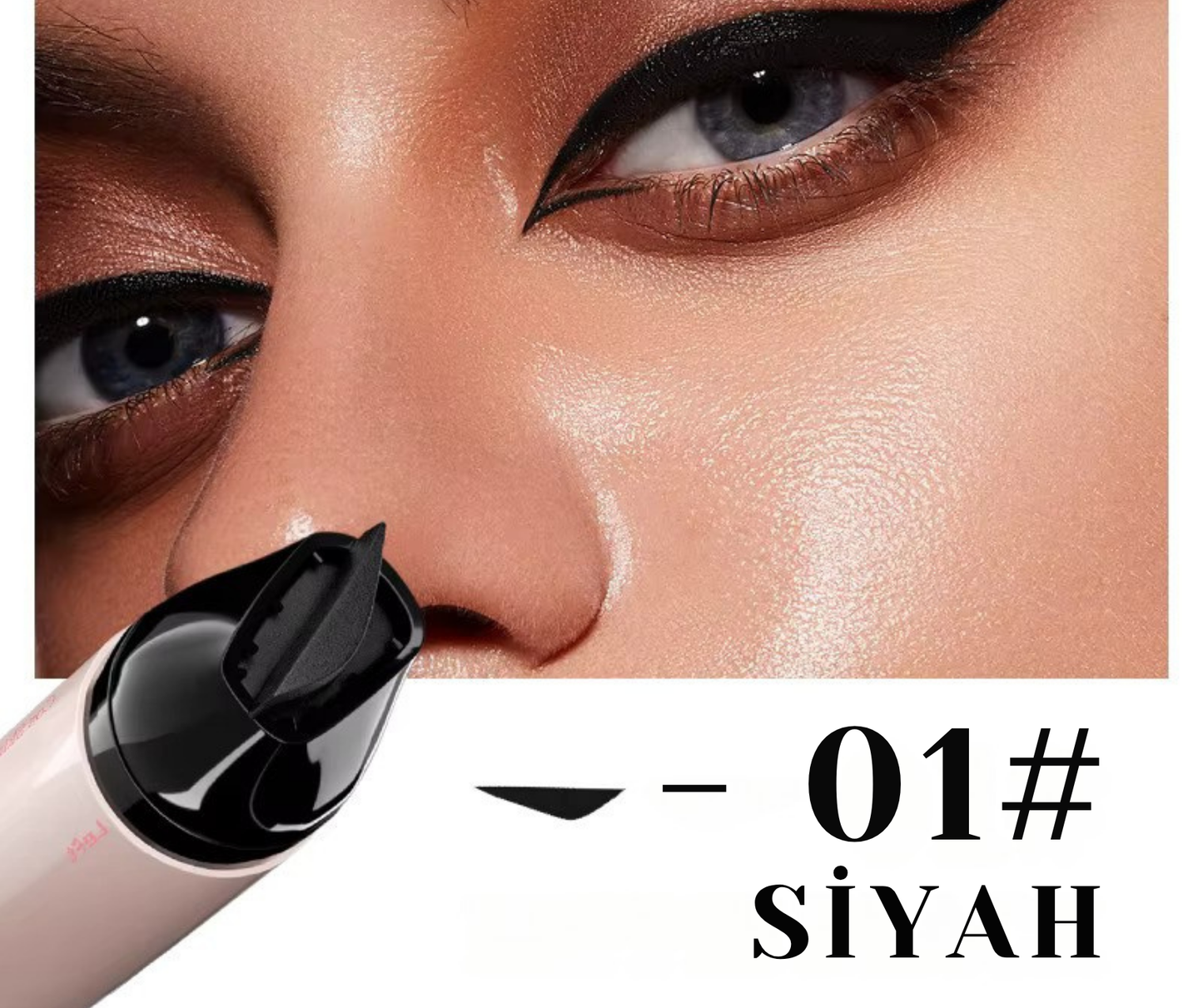Çift Başlı Özel Markalı Eyeliner Kanat Damga Kalemi